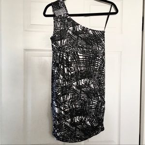 NWT BCBGMAXAZRIA One Shoulder Mini Dress